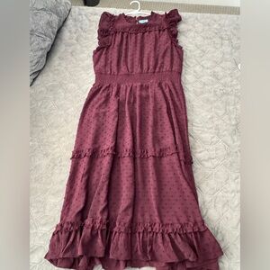 CeCe Women’s Burgundy Casual Dress